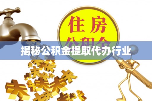 北碚揭秘公积金提取代办行业