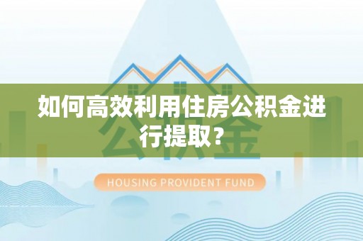 北碚如何高效利用住房公积金进行提取？